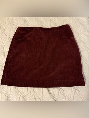 AG Adriano Goldschmied‎ Burgundy Corduroy Mini Skirt Size 26
